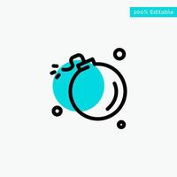 Bomb Comet Explosion Meteor Science turquoise highlight circle point Vector icon