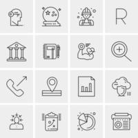 16 Universal Business Icons Vector Creative Icon Illustration to use in web and Mobile Related project