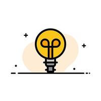 Bulb Light Design  Business Flat Line Filled Icon Vector Banner Template