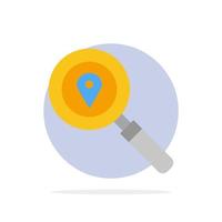 Map Location Search Navigation Abstract Circle Background Flat color Icon vector