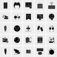 25 iconos de negocios universales vector ilustración de icono creativo para usar en proyectos relacionados con la web y dispositivos móviles