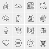 16 Universal Business Icons Vector Creative Icon Illustration to use in web and Mobile Related project