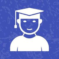 Unique Male Graduate Vector Icon