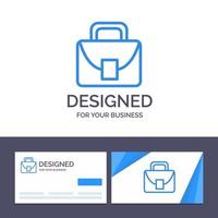 Creative Business Card and Logo template Bag Worker Logistic Global Vector Illustration