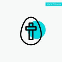 Egg Easter Holiday Sign turquoise highlight circle point Vector icon