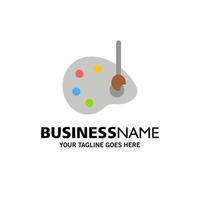 Art Draw Drawing Edit Business Logo Template Flat Color vector