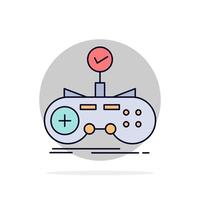 Check controller game gamepad gaming Flat Color Icon Vector