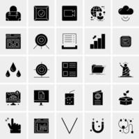 25 iconos de negocios universales vector ilustración de icono creativo para usar en proyectos relacionados con la web y dispositivos móviles