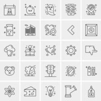 25 iconos de negocios universales vector ilustración de icono creativo para usar en proyectos relacionados con la web y dispositivos móviles