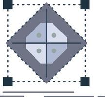 Architecture cluster grid model preparation Flat Color Icon Vector