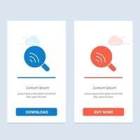 Search Research Wifi Signal  Blue and Red Download and Buy Now web Widget Card Template vector