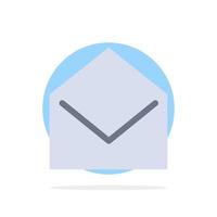 Business Mail Message Open Abstract Circle Background Flat color Icon vector