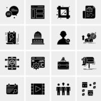 16 Universal Business Icons Vector Creative Icon Illustration to use in web and Mobile Related project