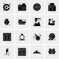 16 iconos de negocios universales vector ilustración de icono creativo para usar en proyectos relacionados con la web y dispositivos móviles