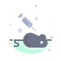 Experiment Laboratory Mouse Science Abstract Flat Color Icon Template vector