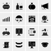 16 Universal Business Icons Vector Creative Icon Illustration to use in web and Mobile Related project