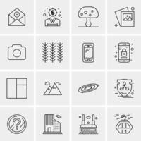 16 Universal Business Icons Vector Creative Icon Illustration to use in web and Mobile Related project