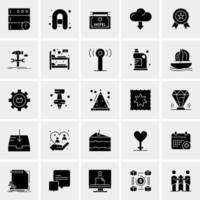 25 iconos de negocios universales vector ilustración de icono creativo para usar en proyectos relacionados con la web y dispositivos móviles