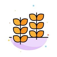 Plant Leaf Plant Growth Abstract Flat Color Icon Template vector