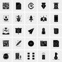 25 iconos de negocios universales vector ilustración de icono creativo para usar en proyectos relacionados con la web y dispositivos móviles