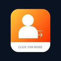 Man Arrow Left Right Mobile App Button Android and IOS Glyph Version vector