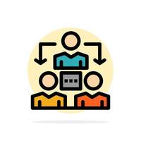 Connection Meeting Office Communication Abstract Circle Background Flat color Icon vector