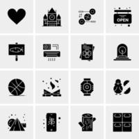 16 Universal Business Icons Vector Creative Icon Illustration to use in web and Mobile Related project