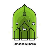 Ramadan Kareem concept banner vector illustration