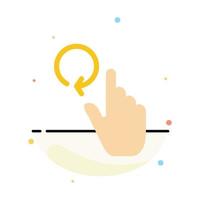 Hand Finger Gestures Reload Abstract Flat Color Icon Template vector