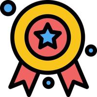 premio insignia de premio insignia de cinta de premio icono de color plano icono de vector plantilla de banner