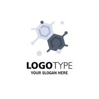 Chemist Molecular Science Business Logo Template Flat Color vector