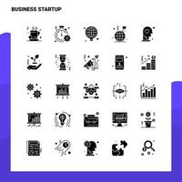 25 Business Startup Icon set Solid Glyph Icon Vector Illustration Template For Web and Mobile Ideas for business company