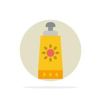 Beach Sunblock Sunscreen Abstract Circle Background Flat color Icon vector