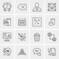 16 Universal Business Icons Vector Creative Icon Illustration to use in web and Mobile Related project