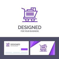 Creative Business Card and Logo template Cart Shopping Basket Vector Illustration