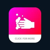 Cleaning Hand Soap Wash Mobile App Button Android and IOS Glyph Version vector