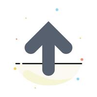flecha flecha arriba cargar plantilla de icono de color plano abstracto vector