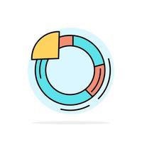 Graph Circle Pie Chart Abstract Circle Background Flat color Icon vector