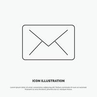 Email Mail Message Line Icon Vector