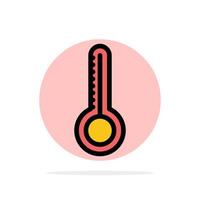 Temperature Thermometer Weather Abstract Circle Background Flat color Icon vector