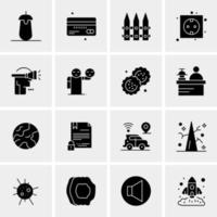 16 iconos de negocios universales vector ilustración de icono creativo para usar en proyectos relacionados con la web y dispositivos móviles