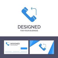 Creative Business Card and Logo template Answer Call Incoming Vector Illustration