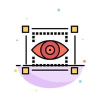 Visual View Sketching Eye Abstract Flat Color Icon Template vector