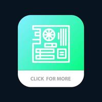 Board Computer Main Mainboard Mother Mobile App Button Android and IOS Line Version vector