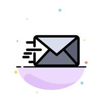 Email Mail Message Abstract Flat Color Icon Template vector