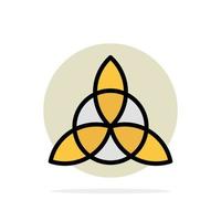 Celtic Ireland Flower Abstract Circle Background Flat color Icon vector