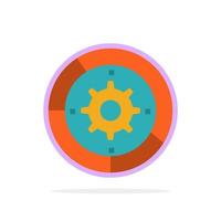 Gear Settings Setup Engine Process Abstract Circle Background Flat color Icon vector