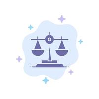 Balance Ireland Law Blue Icon on Abstract Cloud Background vector