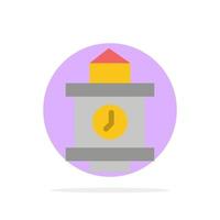 Train Time Station Abstract Circle Background Flat color Icon vector