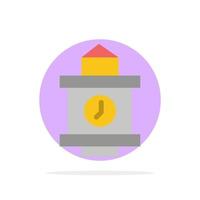 Train Time Station Abstract Circle Background Flat color Icon vector